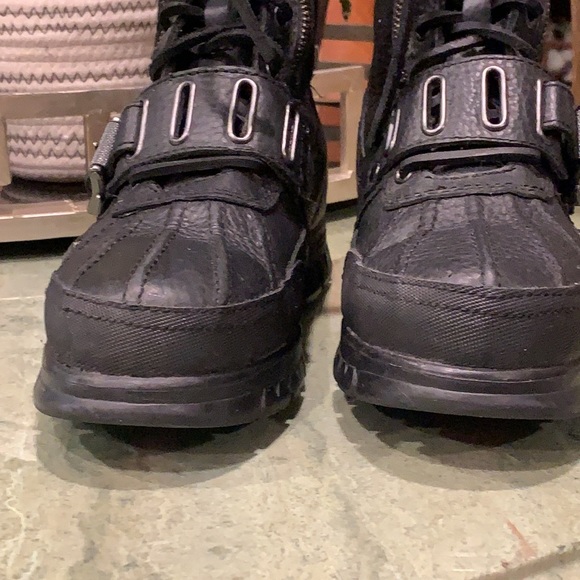 RALPH LAUREN  QUANITA BLACK LEATHER BOOTS, SIZE 7.5 B - Picture 3 of 15